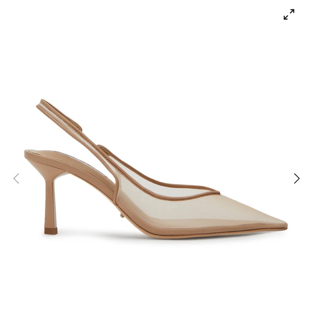 Tony Bianco Tan Nylon Breeze Slingback Heels 6.5 NWT